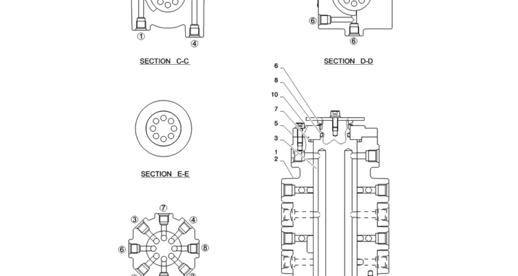 01-039(05) CONTROL LINES, MULTI-2 SK130-8 SK140LC Excavator Parts Number Electronic Catalog EPC Manuals