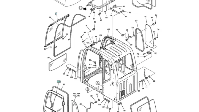 01-041(01) CAB ASSEMBLY-SK200-6E SK210LC-6E SK200-6ES SK200LC-6E Kobelco Excavator Parts Number Electronic Catalog EPC Manuals