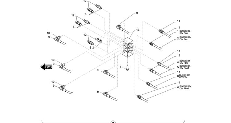 01-041(02) CONTROL LINES, BLOCK-2 SK130-8 SK140LC Excavator Parts Number Electronic Catalog EPC Manuals