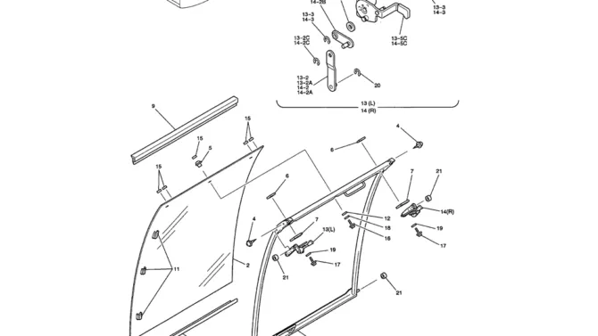 01-042 FRONT WINDOW ASSEMBLY-SK200-6E SK210LC-6E SK200-6ES SK200LC-6E Kobelco Excavator Parts Number Electronic Catalog EPC Manuals