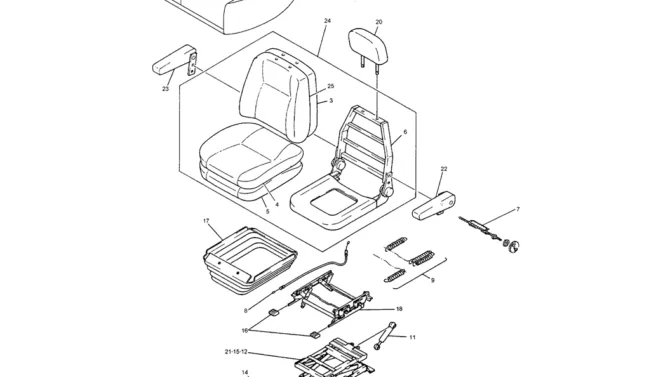 01-045 SEAT ASSEMBLY-SK200-6E SK210LC-6E SK200-6ES SK200LC-6E Kobelco Excavator Parts Number Electronic Catalog EPC Manuals