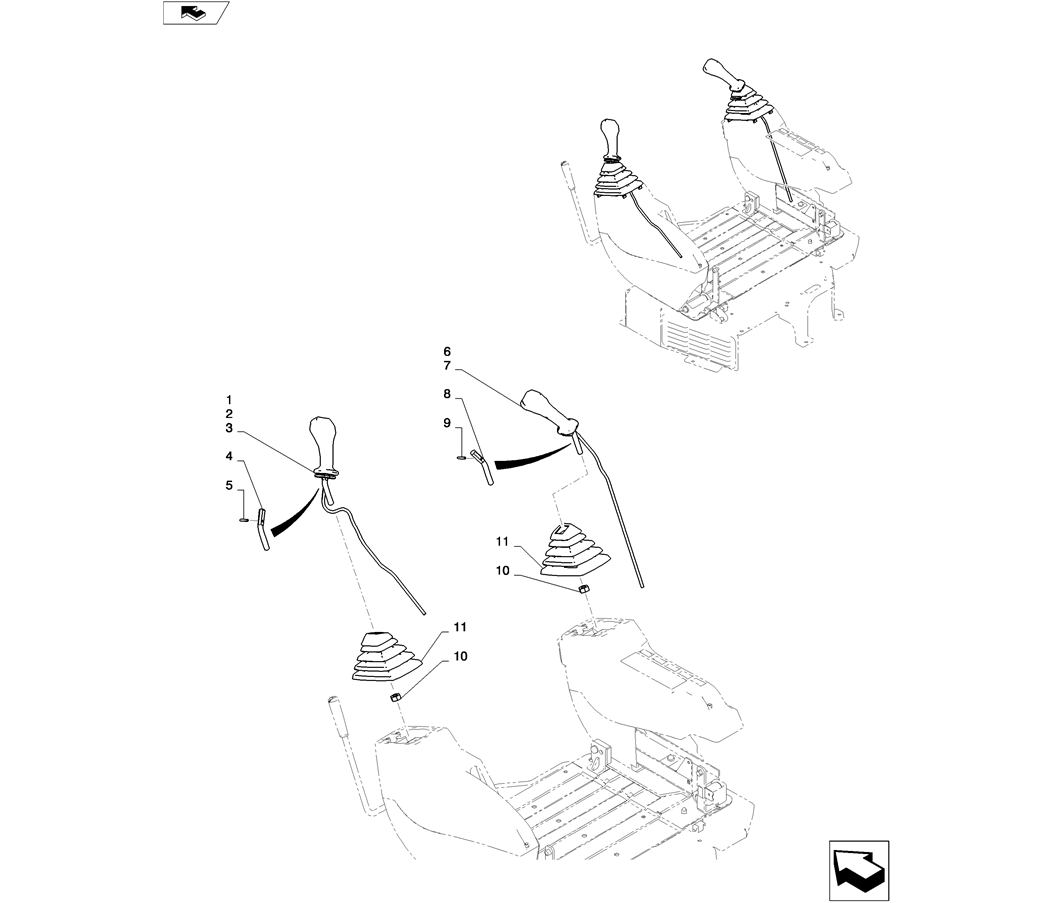 01-051(03) CONTROLS, OPERATORS (NIBBLER & BREAKER)-2 SK130-8 SK140LC Excavator Parts Number Electronic Catalog EPC Manuals