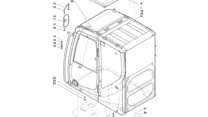 01-062(01) CAB INSTALLATION-2 SK130-8 SK140LC Excavator Parts Number Electronic Catalog EPC Manuals