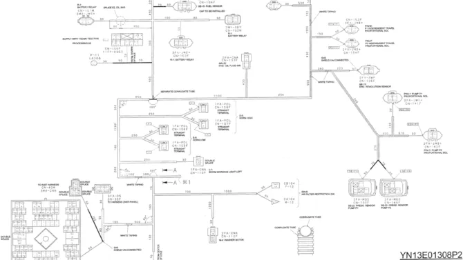 01-063(04) UPPER HARNESS ASSEMBLY-SK200-6E SK210LC-6E SK200-6ES SK200LC-6E Kobelco Excavator Parts Number Electronic Catalog EPC Manuals