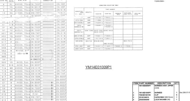 01-064(03) HARNESS ASSEMBLY (CAB)-SK200-6E SK210LC-6E SK200-6ES SK200LC-6E Kobelco Excavator Parts Number Electronic Catalog EPC Manuals