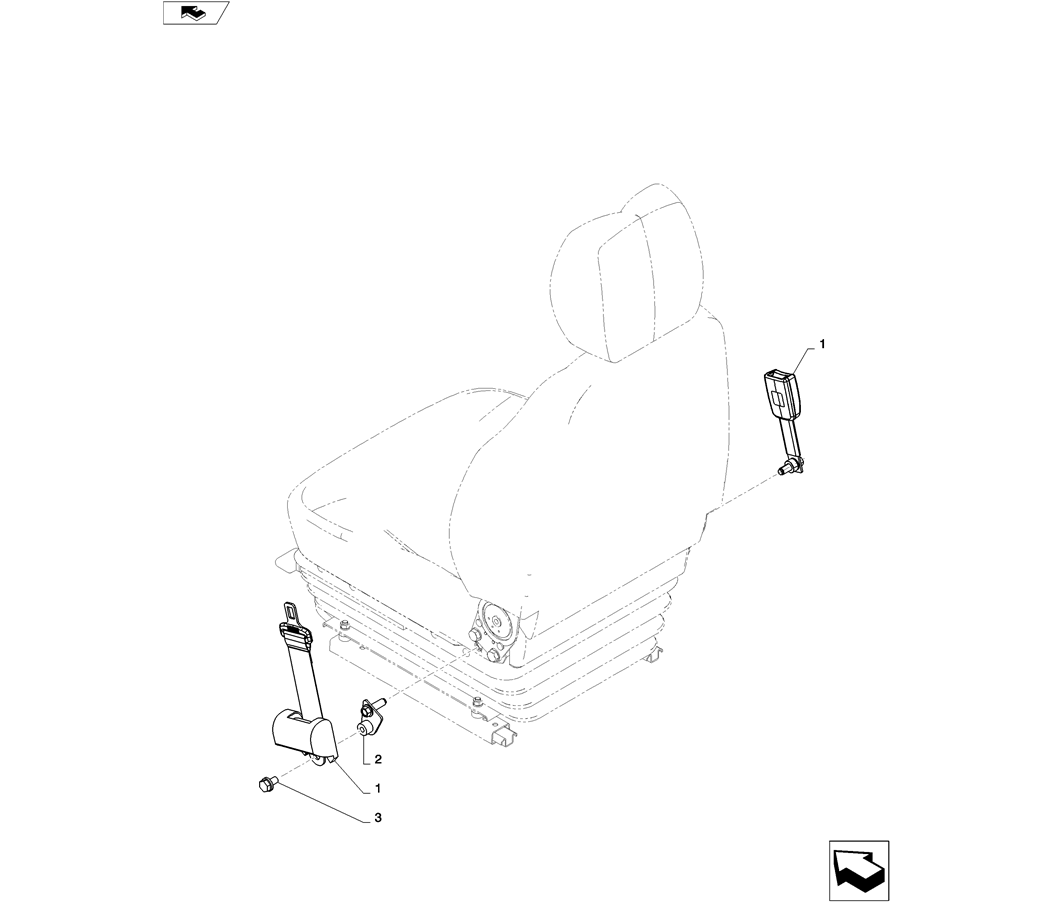 01-068(00) SEAT BELT ASSEMBLY (ROPS CAB)-2 SK130-8 SK140LC Excavator Parts Number Electronic Catalog EPC Manuals