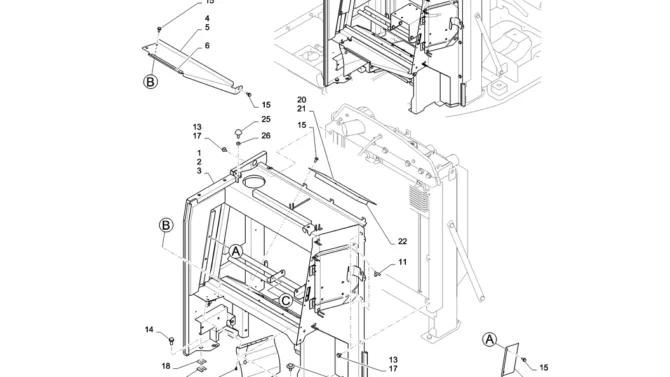 01-069(14) GUARD INSTALLATION-2 SK130-8 SK140LC Excavator Parts Number Electronic Catalog EPC Manuals