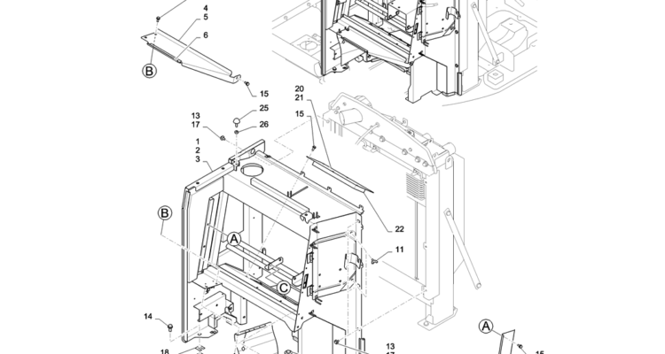 01-069(14) GUARD INSTALLATION-2 SK130-8 SK140LC Excavator Parts Number Electronic Catalog EPC Manuals