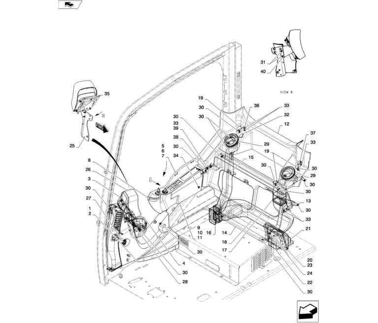 01-074(01) PANEL ASSEMBLY, INSTRUMENT-2 SK130-8 SK140LC Excavator Parts ...