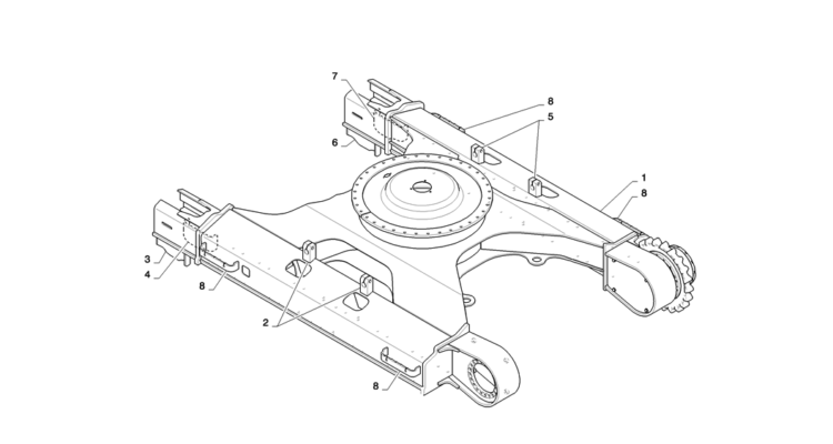 02-002(00) FRAME ASSEMBLY, LOW-2 SK130-8 SK140LC Excavator Parts Number Electronic Catalog EPC Manuals