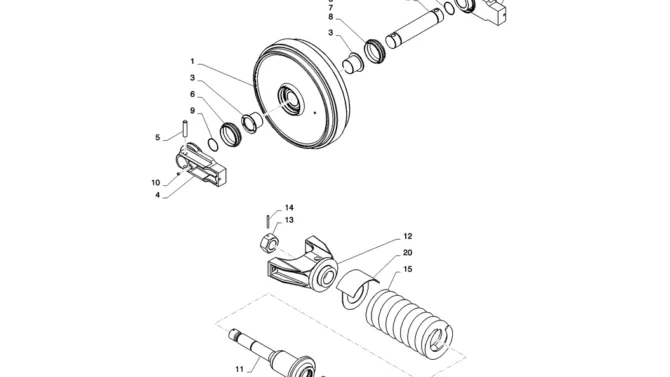 02-006(02) IDLER ASSEMBLY, CRAWLER-2 SK130-8 SK140LC Excavator Parts Number Electronic Catalog EPC Manuals
