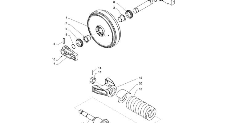 02-006(02) IDLER ASSEMBLY, CRAWLER-2 SK130-8 SK140LC Excavator Parts Number Electronic Catalog EPC Manuals