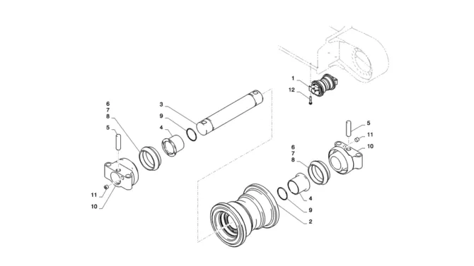 02-007(00) TRACK ROLLER ASSEMBLY-2 SK130-8 SK140LC Excavator Parts Number Electronic Catalog EPC Manuals