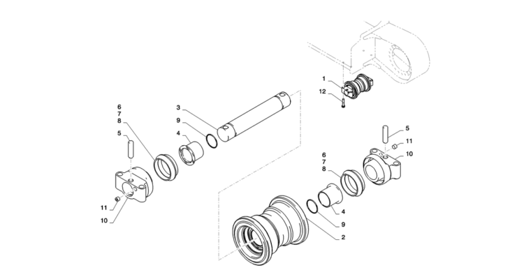 02-007(00) TRACK ROLLER ASSEMBLY-2 SK130-8 SK140LC Excavator Parts Number Electronic Catalog EPC Manuals