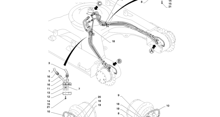 02-012(01) HYDRAULIC LINES, LOW-2 SK130-8 SK140LC Excavator Parts Number Electronic Catalog EPC Manuals