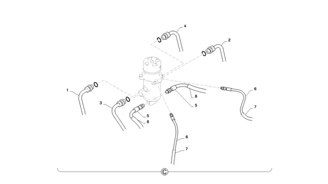 02-012(02) HYDRAULIC LINES, LOW-2 SK130-8 SK140LC Excavator Parts Number Electronic Catalog EPC Manuals