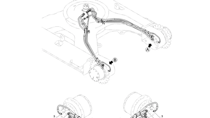 02-015(00) HYDRAULIC LINES, PROPEL-2 SK130-8 SK140LC Excavator Parts Number Electronic Catalog EPC Manuals