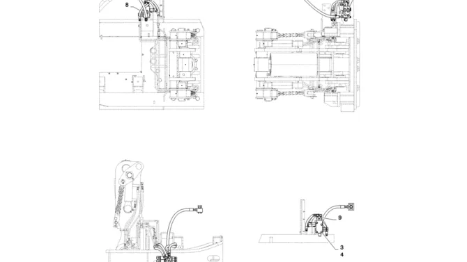 02-03-01(02) CTWT REMOVAL HYD LINES-SK460-8 SK485-8 Kobelco Excavator Parts Number Electronic Catalog EPC Manuals