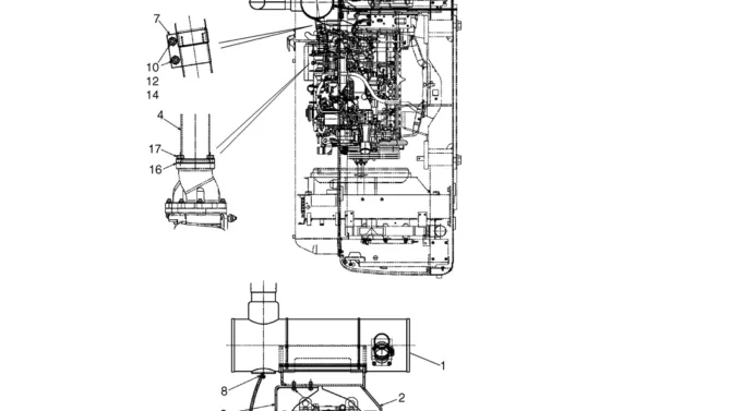 02-09(00) MUFFLER ASSEMBLY (LS12P00009F1)-SK460-8 SK485-8 Kobelco Excavator Parts Number Electronic Catalog EPC Manuals