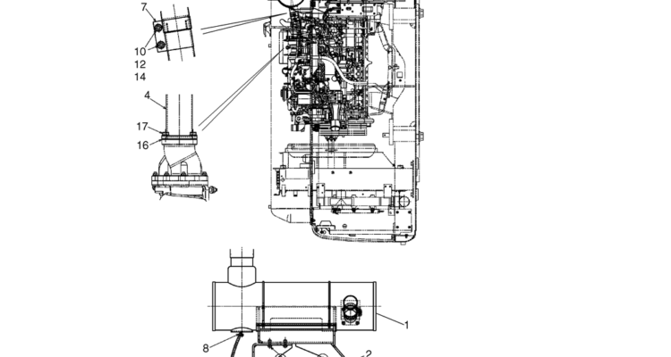 02-09(00) MUFFLER ASSEMBLY (LS12P00009F1)-SK460-8 SK485-8 Kobelco Excavator Parts Number Electronic Catalog EPC Manuals
