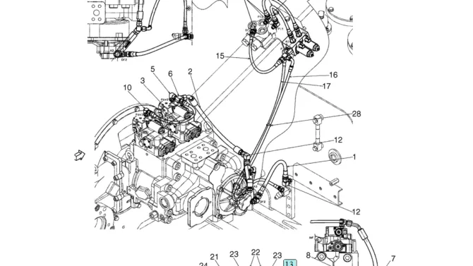 02-11(00) CONTROL LINES, PUMP (LS06H00056F1)-SK460-8 SK485-8 Kobelco Excavator Parts Number Electronic Catalog EPC Manuals