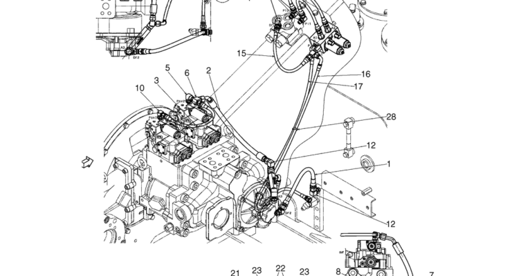 02-11(00) CONTROL LINES, PUMP (LS06H00056F1)-SK460-8 SK485-8 Kobelco Excavator Parts Number Electronic Catalog EPC Manuals