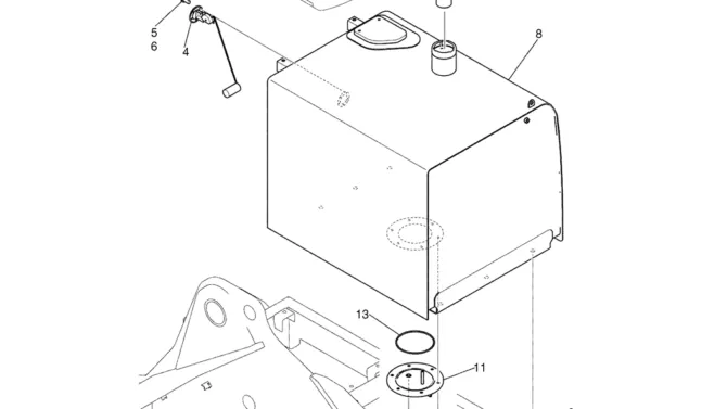 02-14(00) FUEL TANK INSTALLATION (LS20P00032F1)-SK460-8 SK485-8 Kobelco Excavator Parts Number Electronic Catalog EPC Manuals