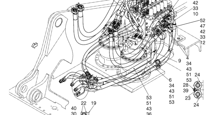 02-20-00(03) HYDRAULIC LINES UPPER (STANDARD) (LS03H00077F1), PAGE 3 OF 3-SK460-8 SK485-8 Kobelco Excavator Parts Number Electronic Catalog EPC Manuals