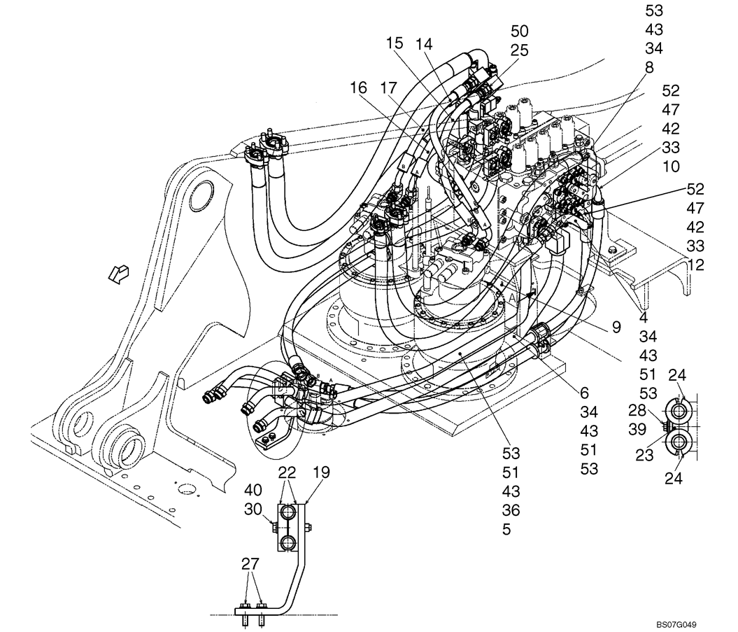 02-20-00(03) HYDRAULIC LINES UPPER (STANDARD) (LS03H00077F1), PAGE 