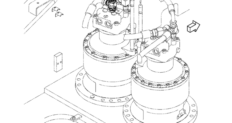 02-23-01(00) HYDRAULIC LINES RETURN (NIBBLER & BREAKER) (LS32H00026F1)-SK460-8 SK485-8 Kobelco Excavator Parts Number Electronic Catalog EPC Manuals