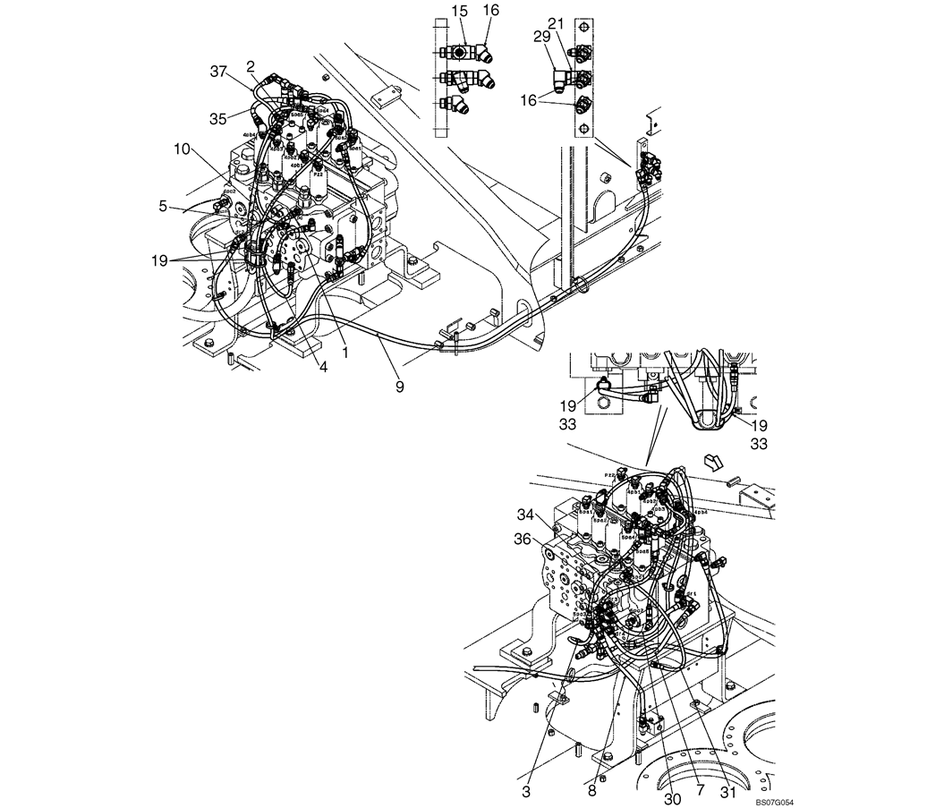 02-24-00(01) CONTROL LINES, MAIN (STANDARD) (LS06H00066F1)-SK460-8 SK485-8 Kobelco Excavator Parts Number Electronic Catalog EPC Manuals