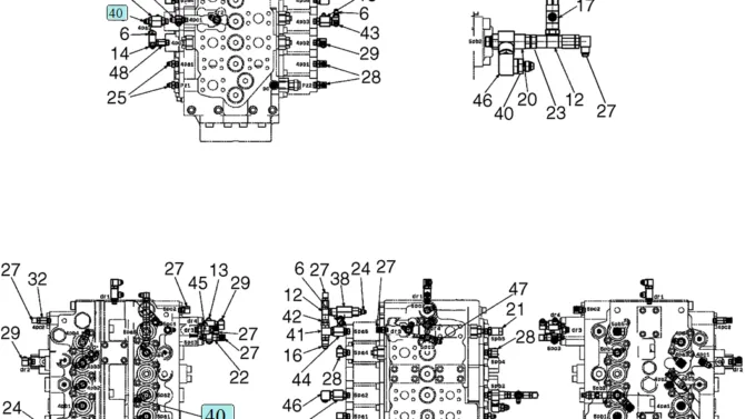02-24-01(01) CONTROL LINES, MAIN (BOOM & ARM HOLDING VALVES / NIBBLER & BREAKER) (LS06H00055F1 & LS06H00053F1)-SK460-8 SK485-8 Kobelco Excavator Parts Number Electronic Catalog EPC Manuals