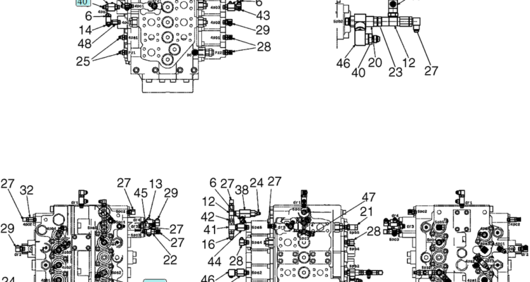 02-24-01(01) CONTROL LINES, MAIN (BOOM & ARM HOLDING VALVES / NIBBLER & BREAKER) (LS06H00055F1 & LS06H00053F1)-SK460-8 SK485-8 Kobelco Excavator Parts Number Electronic Catalog EPC Manuals