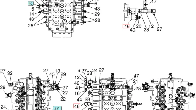 02-24-01(02) CONTROL LINES, MAIN (BOOM & ARM HOLDING VALVES / NIBBLER & BREAKER) (LS06H00055F1 & LS06H00053F1)-SK460-8 SK485-8 Kobelco Excavator Parts Number Electronic Catalog EPC Manuals