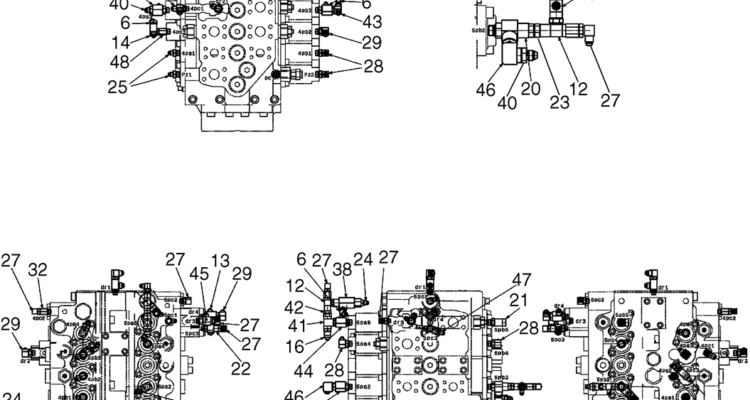 02-24-02(02) CONTROL LINES, MAIN (BOOM & ARM HOLDING VALVES) (LS06H00067F1)-SK460-8 SK485-8 Kobelco Excavator Parts Number Electronic Catalog EPC Manuals