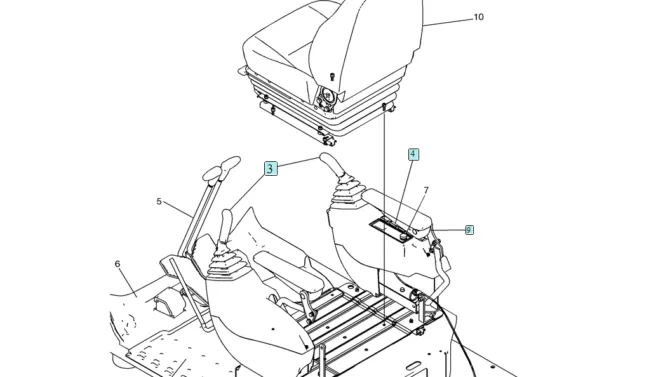 02-25-02(00) CONTROLS, OPERATOR (NO BOOST) (YN03M00180F1)-SK460-8 SK485-8 Kobelco Excavator Parts Number Electronic Catalog EPC Manuals