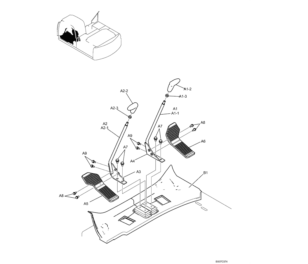 02-26-04(04) LEVER ASSEMBLY, PROPEL (YN50M00015F1 & YN55M00003F1)-SK460-8 SK485-8 Kobelco Excavator Parts Number Electronic Catalog EPC Manuals