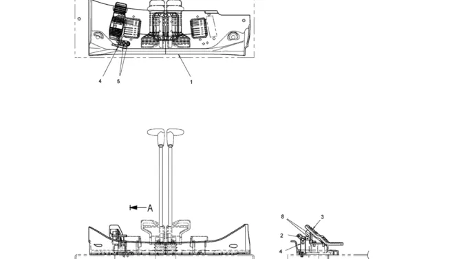 02-26-05(05) PEDAL ASSEMBLY (YN55M00004F1)-SK460-8 SK485-8 Kobelco Excavator Parts Number Electronic Catalog EPC Manuals