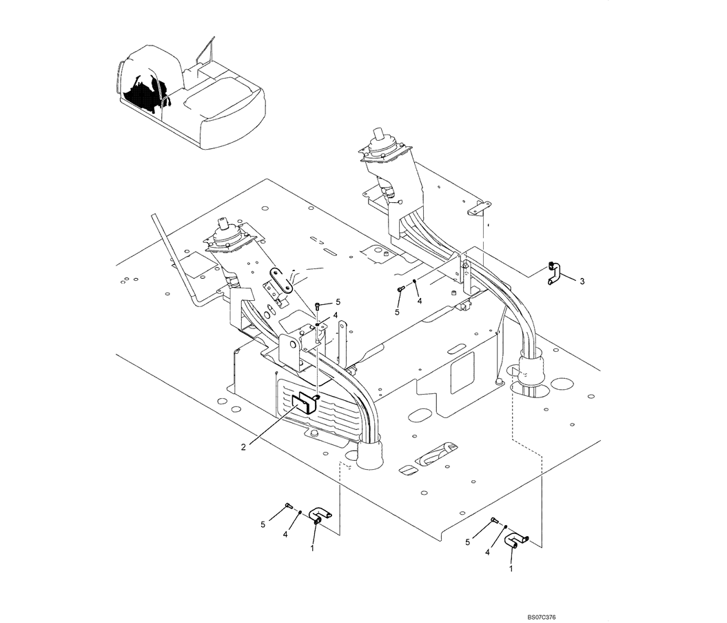 02-26-07(07) CLAMP ASSEMBLY (YN12P01163F1)-SK460-8 SK485-8 Kobelco Excavator Parts Number Electronic Catalog EPC Manuals