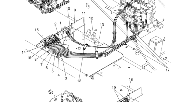 02-36-00(00) CONTROL LINES, BLOCK (STANDARD) (LS64H00132F1)-SK460-8 SK485-8 Kobelco Excavator Parts Number Electronic Catalog EPC Manuals
