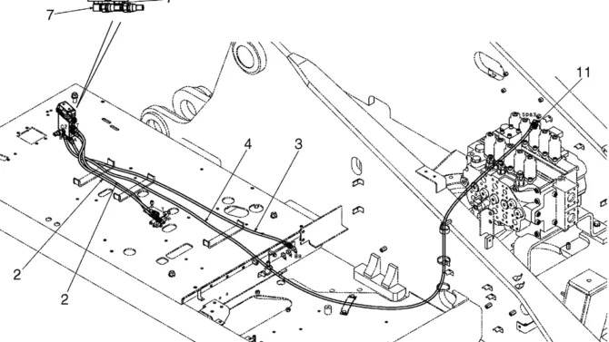 02-38(00) CONTROL LINES, REMOTE (PEDAL NIBBLER & BREAKER) (LS68H00044F1)-SK460-8 SK485-8 Kobelco Excavator Parts Number Electronic Catalog EPC Manuals