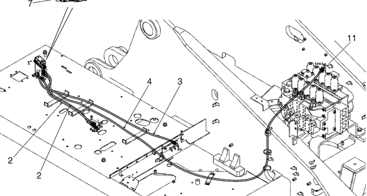02-38(00) CONTROL LINES, REMOTE (PEDAL NIBBLER & BREAKER) (LS68H00044F1)-SK460-8 SK485-8 Kobelco Excavator Parts Number Electronic Catalog EPC Manuals