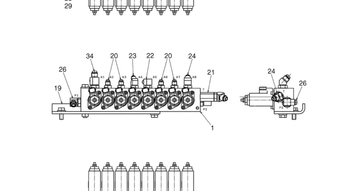 02-39-00(03) CONTROL LINES, VALVE (STANDARD) (LS64H00129F1)-SK460-8 SK485-8 Kobelco Excavator Parts Number Electronic Catalog EPC Manuals