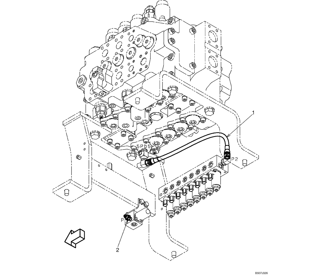 02-39-00(04) CONTROL LINES, VALVE (STANDARD) (LS64H00129F1)-SK460-8 SK485-8 Kobelco Excavator Parts Number Electronic Catalog EPC Manuals