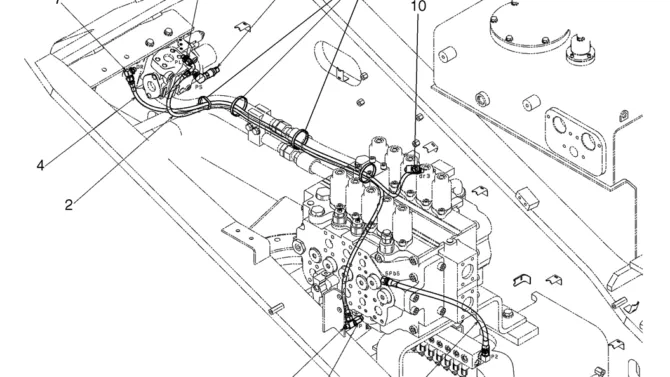 02-39-01(04) CONTROL LINES, VALVE (NIBBLER & BREAKER) (LS64H00130F1)-SK460-8 SK485-8 Kobelco Excavator Parts Number Electronic Catalog EPC Manuals
