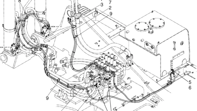 02-39-04(00) CONTROL LINES, VALVE (BOOM & ARM HOLDING VALVES) (LS64H00081F1)-SK460-8 SK485-8 Kobelco Excavator Parts Number Electronic Catalog EPC Manuals