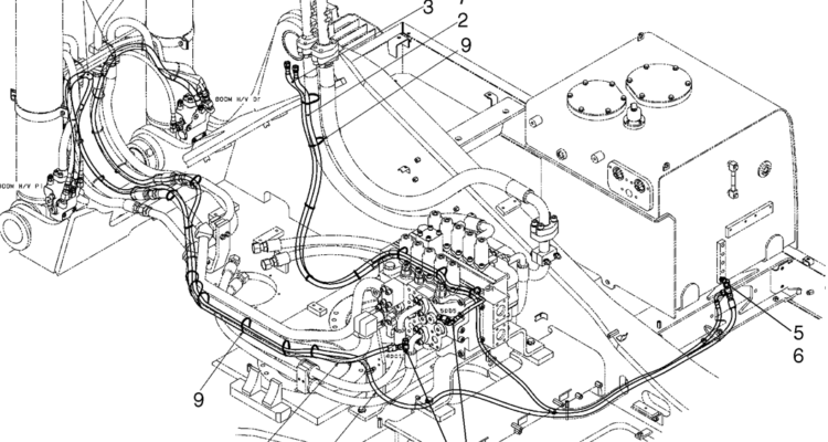 02-39-04(00) CONTROL LINES, VALVE (BOOM & ARM HOLDING VALVES) (LS64H00081F1)-SK460-8 SK485-8 Kobelco Excavator Parts Number Electronic Catalog EPC Manuals