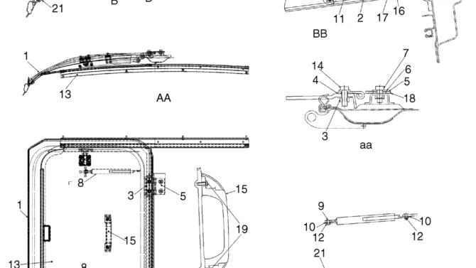 02-46-00(00) WINDOW ASSEMBLY, ROOF (YN02C03654F1)-SK460-8 SK485-8 Kobelco Excavator Parts Number Electronic Catalog EPC Manuals