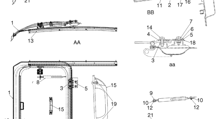02-46-00(00) WINDOW ASSEMBLY, ROOF (YN02C03654F1)-SK460-8 SK485-8 Kobelco Excavator Parts Number Electronic Catalog EPC Manuals