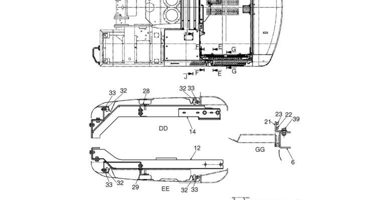 02-51-00(03) GUARD INSTALLATION, (CHASSIS TOP) (LS21C00027F1 & LS21C00046F1)-SK460-8 SK485-8 Kobelco Excavator Parts Number Electronic Catalog EPC Manuals